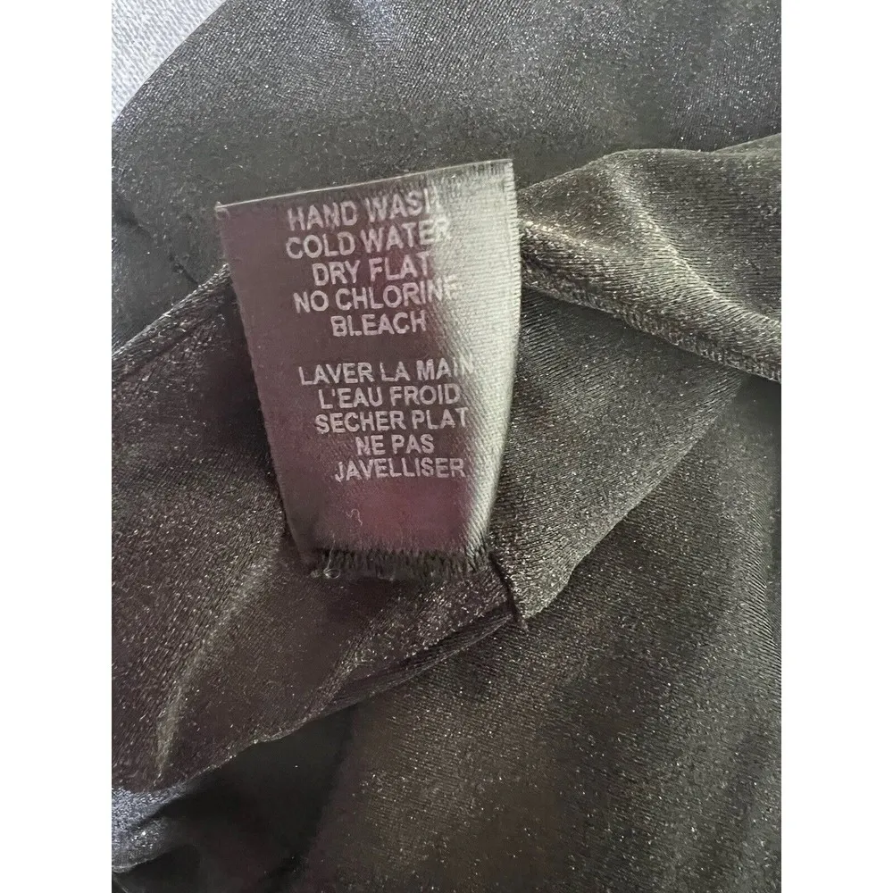 Beach Riot Black Glitter Open-Back Sports Bra Women’s Size Large - Image 6