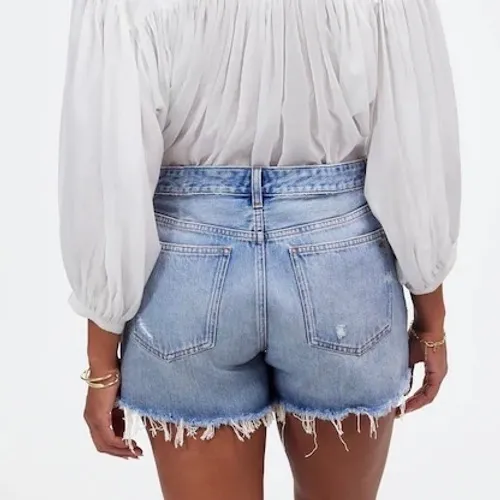 NWT Madewell Women's Curvy Brynn Short Hallstead Wash Denim Size 27 Summer - Image 3