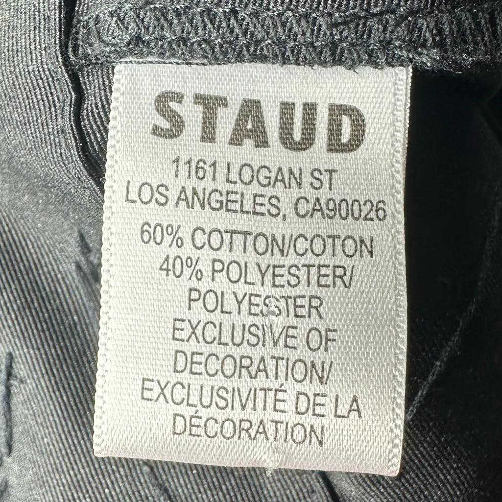 Staud Ilana Crystal Embellished Mini Dress Black Size Medium - Image 8