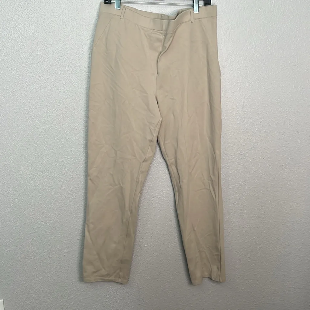Quince Stretch Ponte Pant Ecru Size XL - Image 6