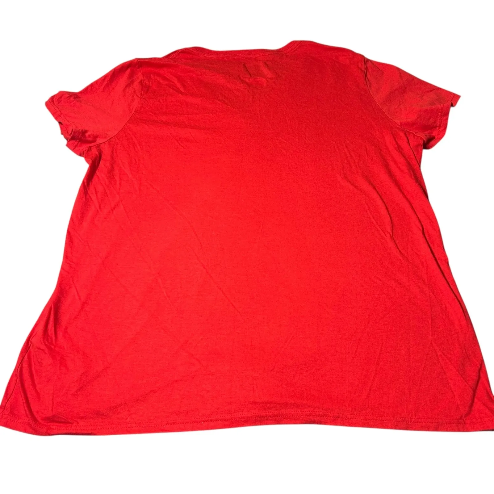 NEW Boston Red Sox T Shirt Women's 2XL MLB Baseball Majestic Red‎ V Neck Top - Image 3