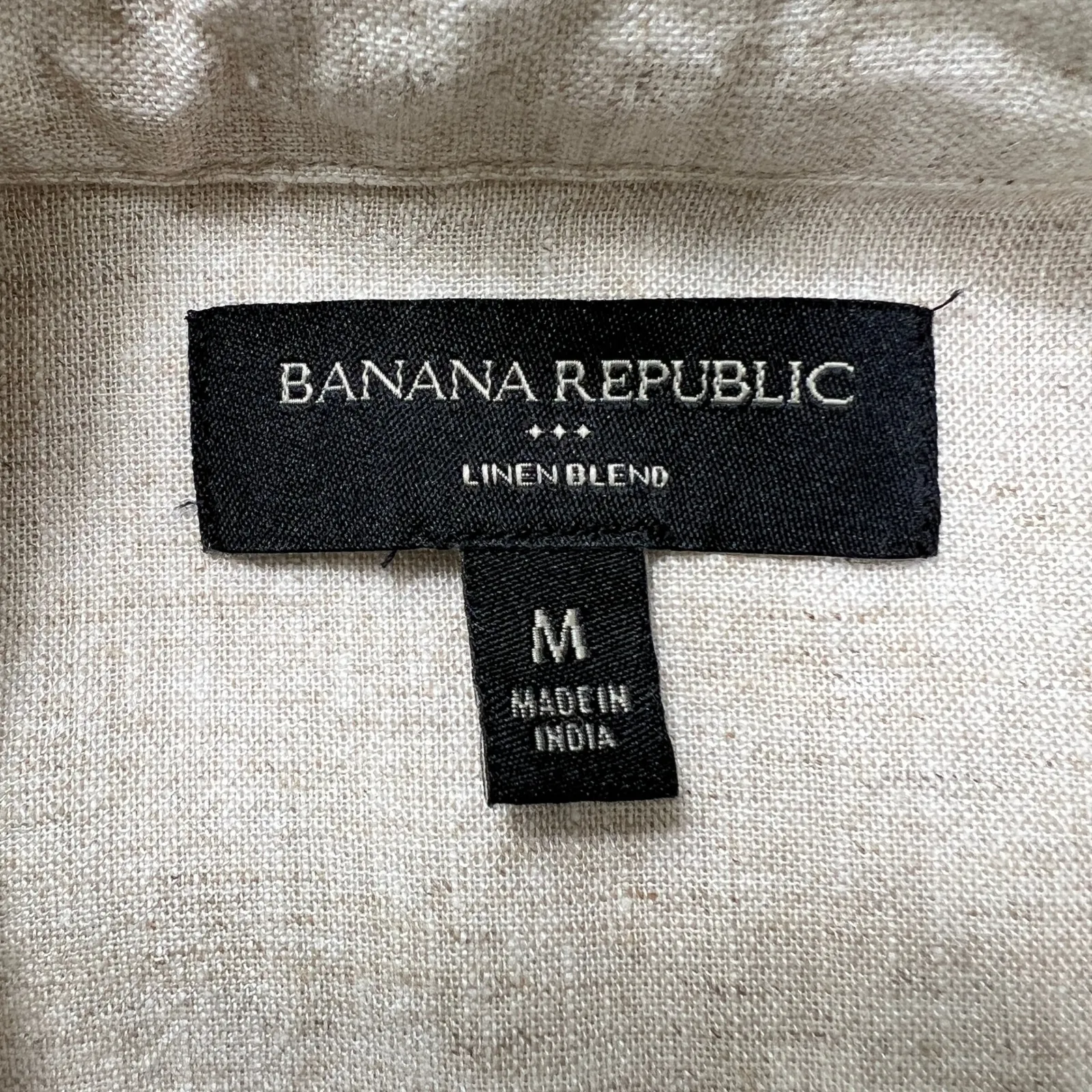 Banana Republic Sleeveless Linen‎ Tunic Dress Medium Beige Embroidered Resort - Image 4