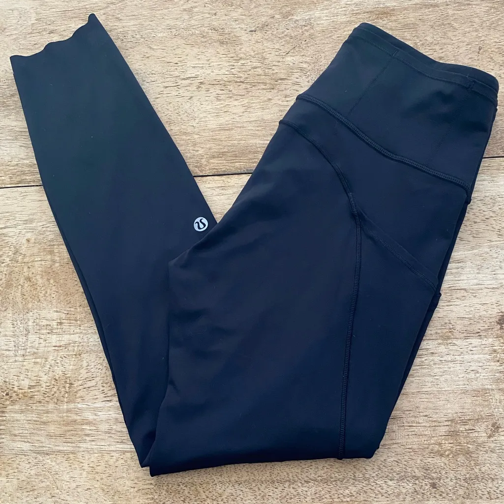Lululemon Fast & Free 7/8‎ Tight II 25” Black Nulux Women’s 6 Athletic Leggings - Image 6