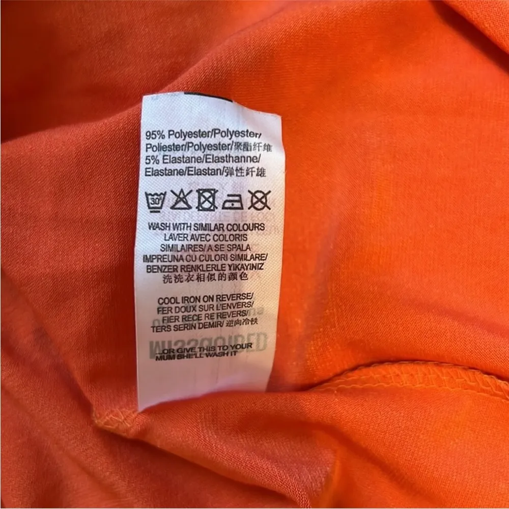 Missguided halterneck ruched front maxi dress tangerine orange NWT size 2 - Image 8