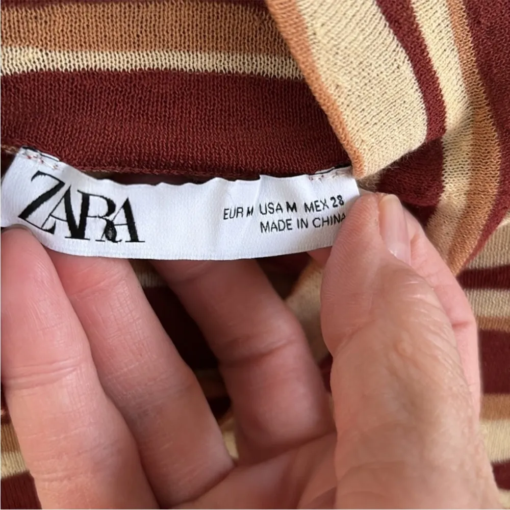 EUC Zara Printed Knit Tunic Dress Limited Edition Size Medium - Image 10