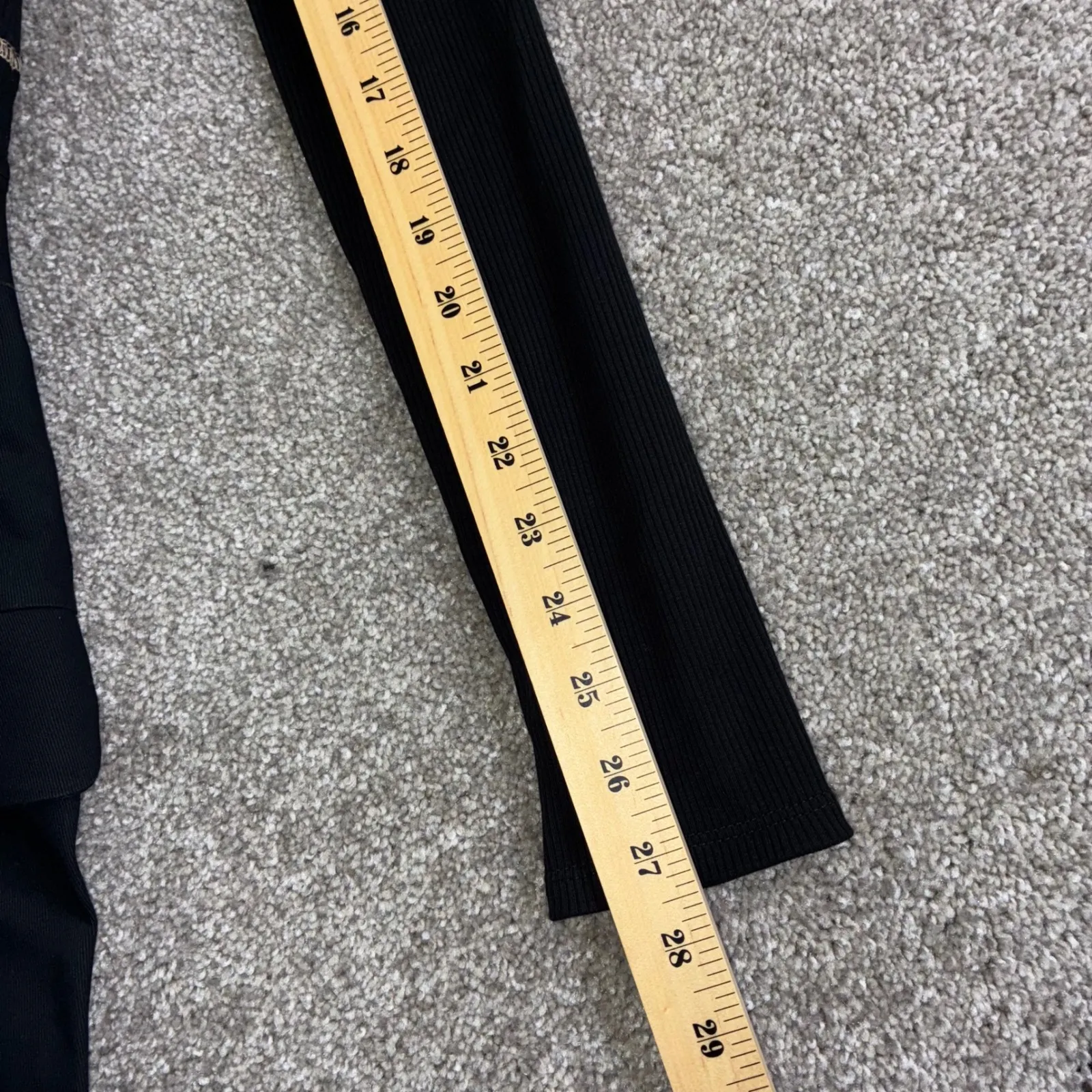 ZARA Ribbed Long Sleeve Top A-line Utility Maxi Dress Black Contemporary Luxury - Image 4