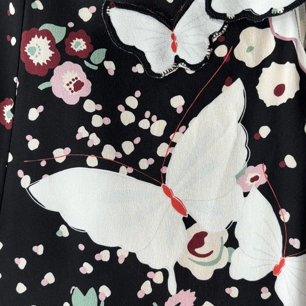 NWT Valentino butterfly Print Dress Black Size 2 - Image 2