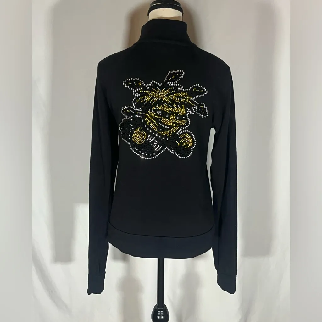Gameday Couture Wichita State Shockers Full Zip Jacket w/Rhinestones Black Size M - Image 2