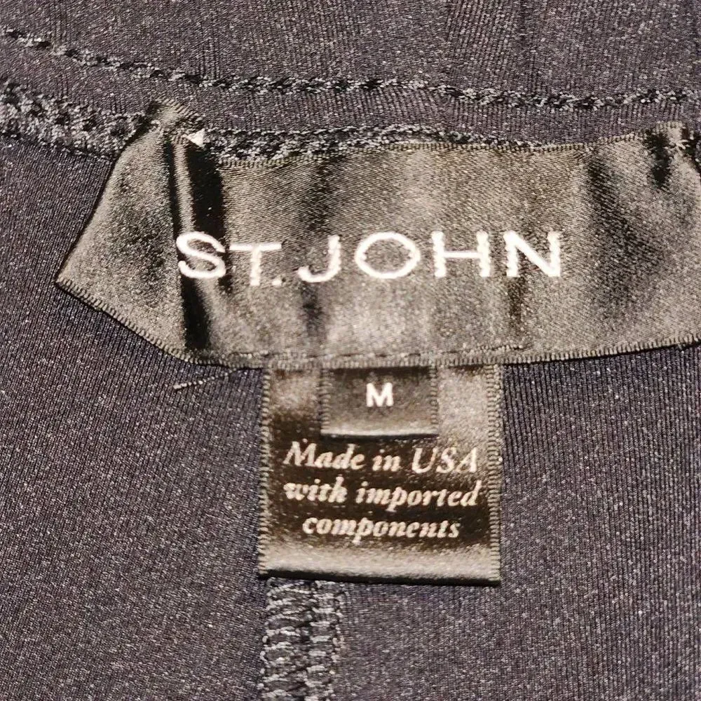 St John Womens Black Ankle Zip Pants Medium‎ - Image 4