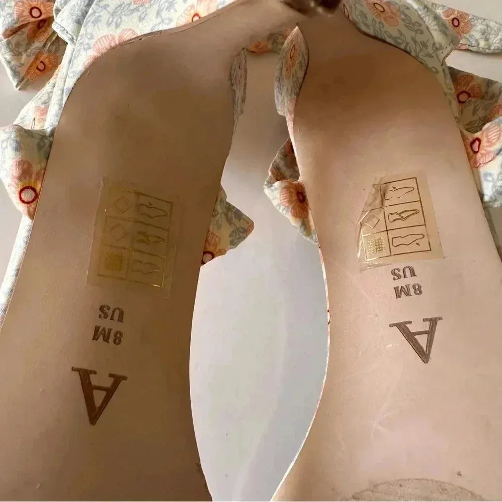 Anthropologie Floral Tie Up Heels Women’s size 8 Balletcore Boho Wedding Formal - Image 13