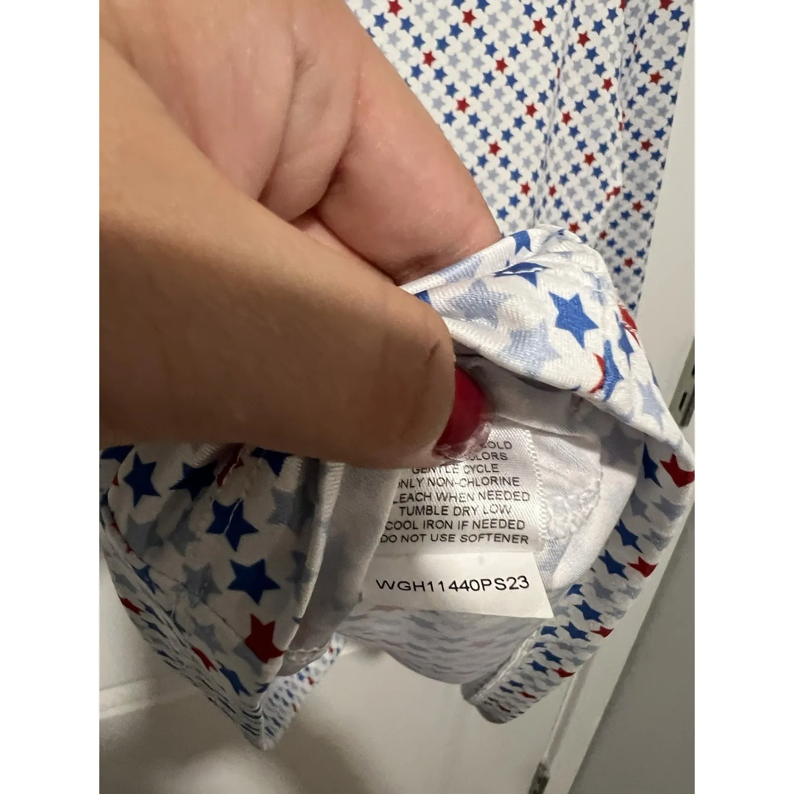 Lady Hagen 1/4 Zip Pullover Top Long Sleeve Red/White/Blue Stars Medium Golfing - Image 5