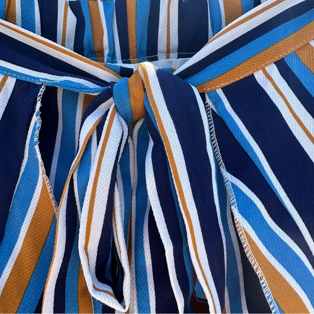 Umgee Wide Leg Palazzo Pants Stripes Sz M - Image 10