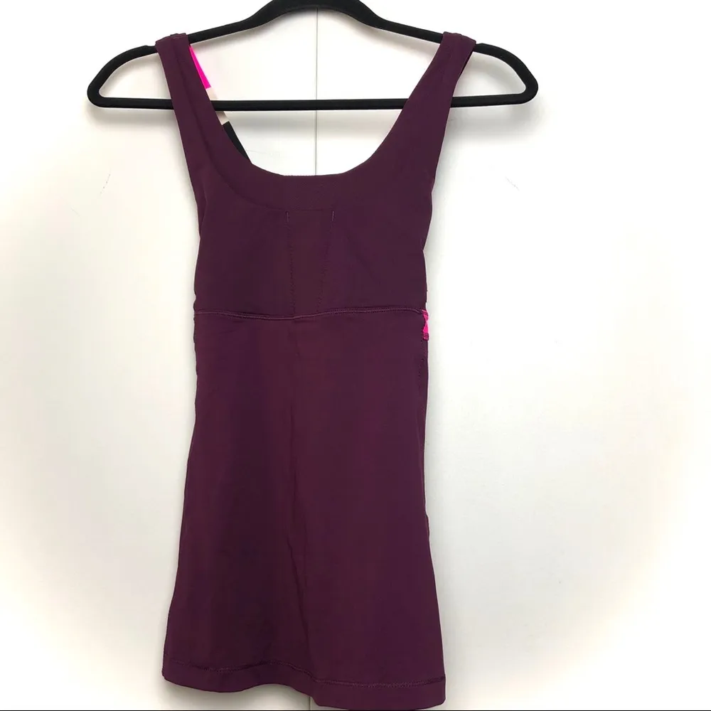 Lululemon Stuff Your Bra Tank II Plum Raspberry - Image 3