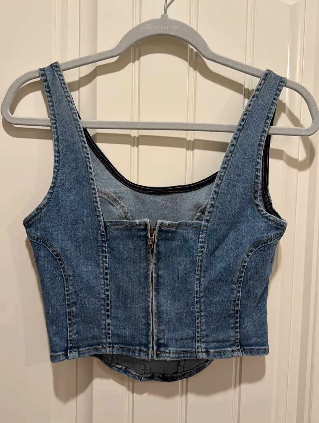Corset Crop Jean Top - Image 2