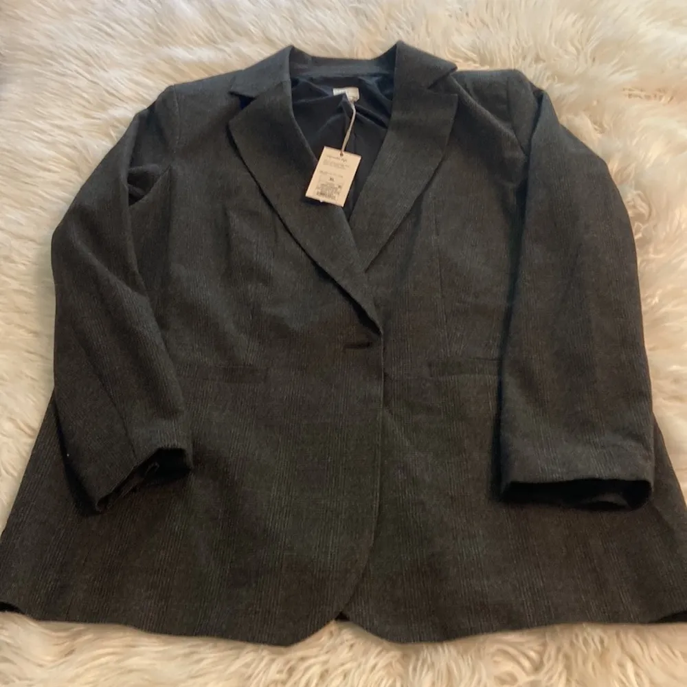 A New Day Women's Classic Charcoal Gray Blazer size XL brand new length 32” /42” - Image 10