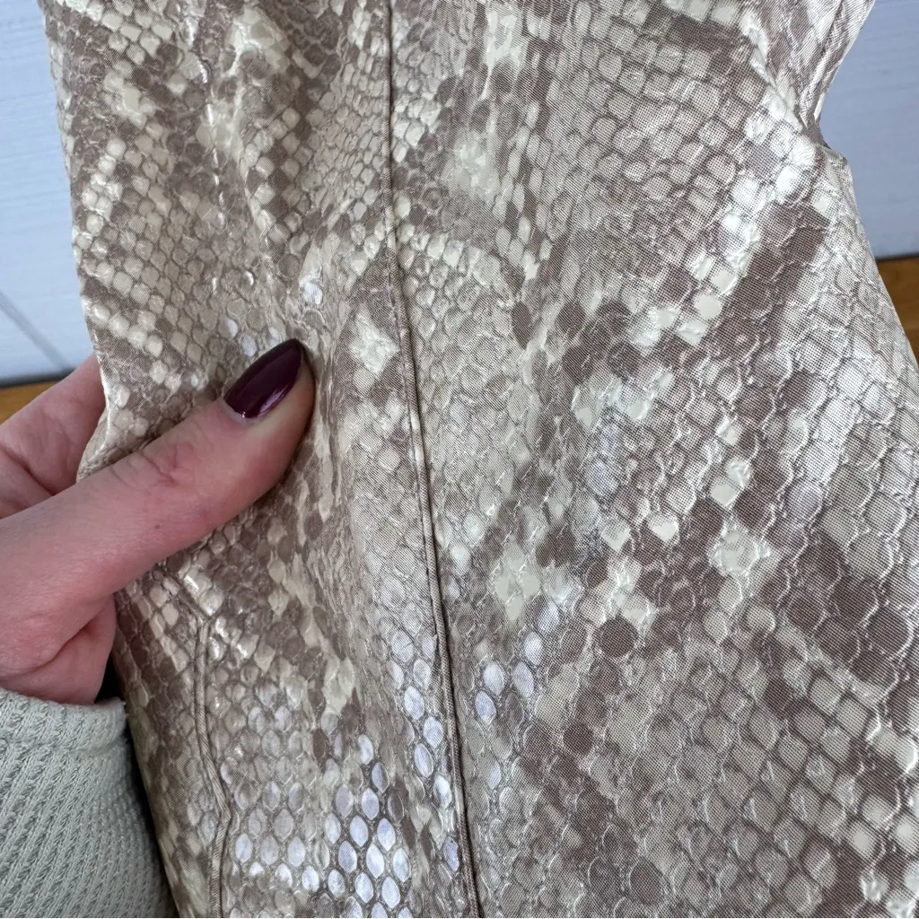 Steve Madden Renzo Tan Snakeskin Tall Western Cowboy Heeled Boots Pointed Toe - Image 8