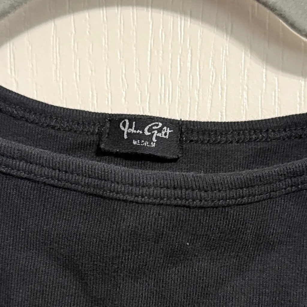 John Galt 💖  Black Cut Off Tank Top with Red Devil Embroidery - Image 4