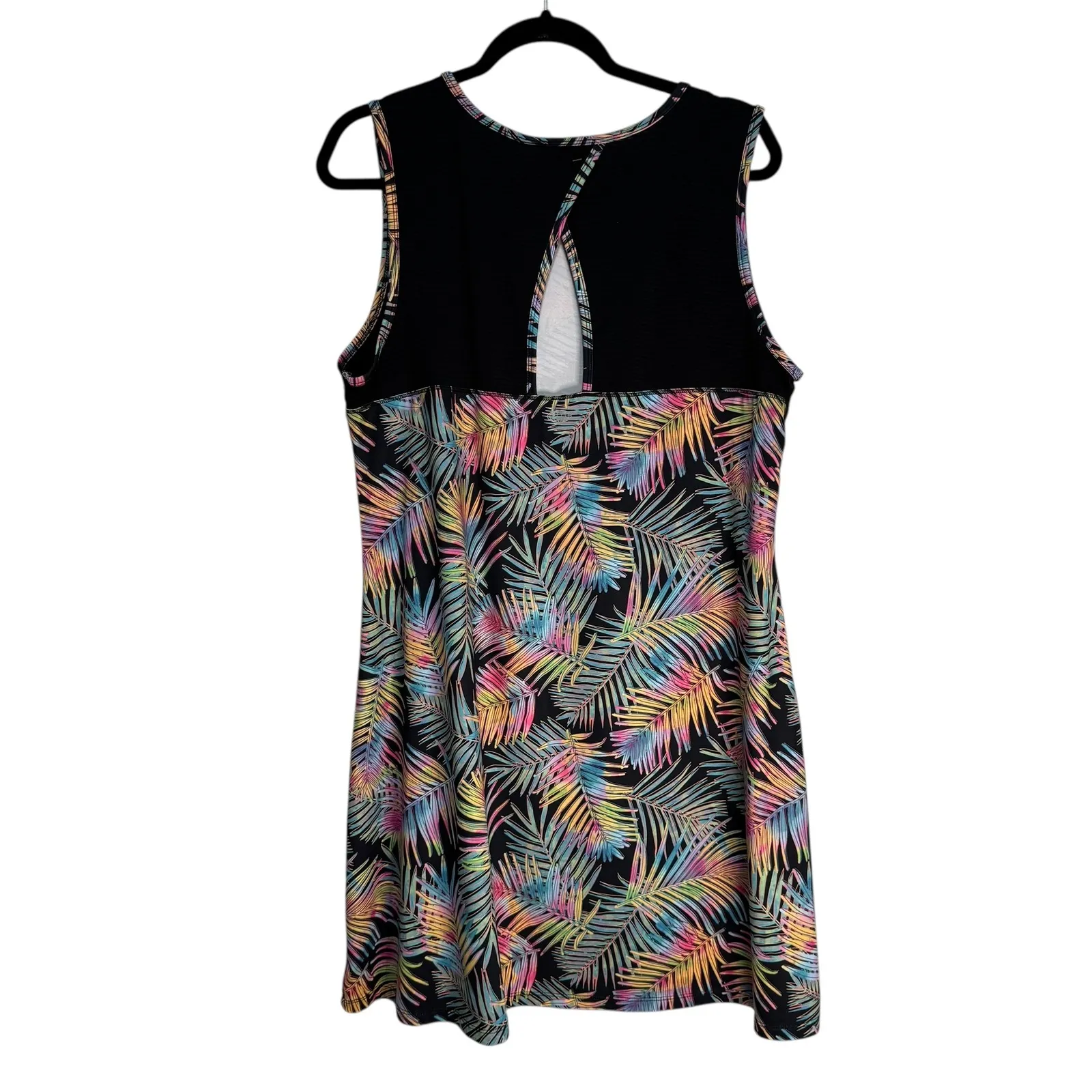 Reel Legends Performance Outfitters Palm Leaf Print Sleeveless Dress 1X Tropical - Image 9