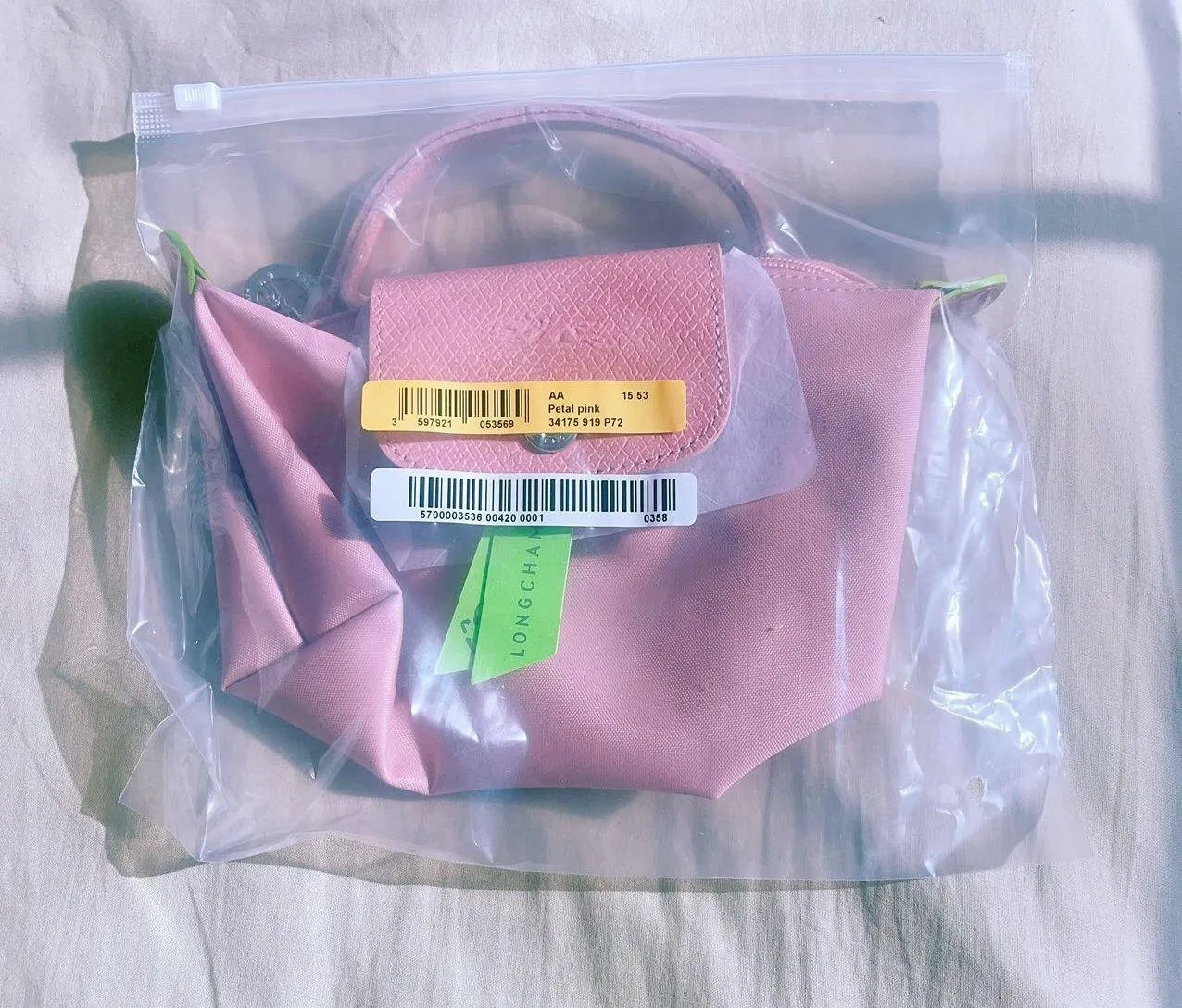 Le Pliage XS Light Pink Shoulder Mini Bag pouch - Image 2