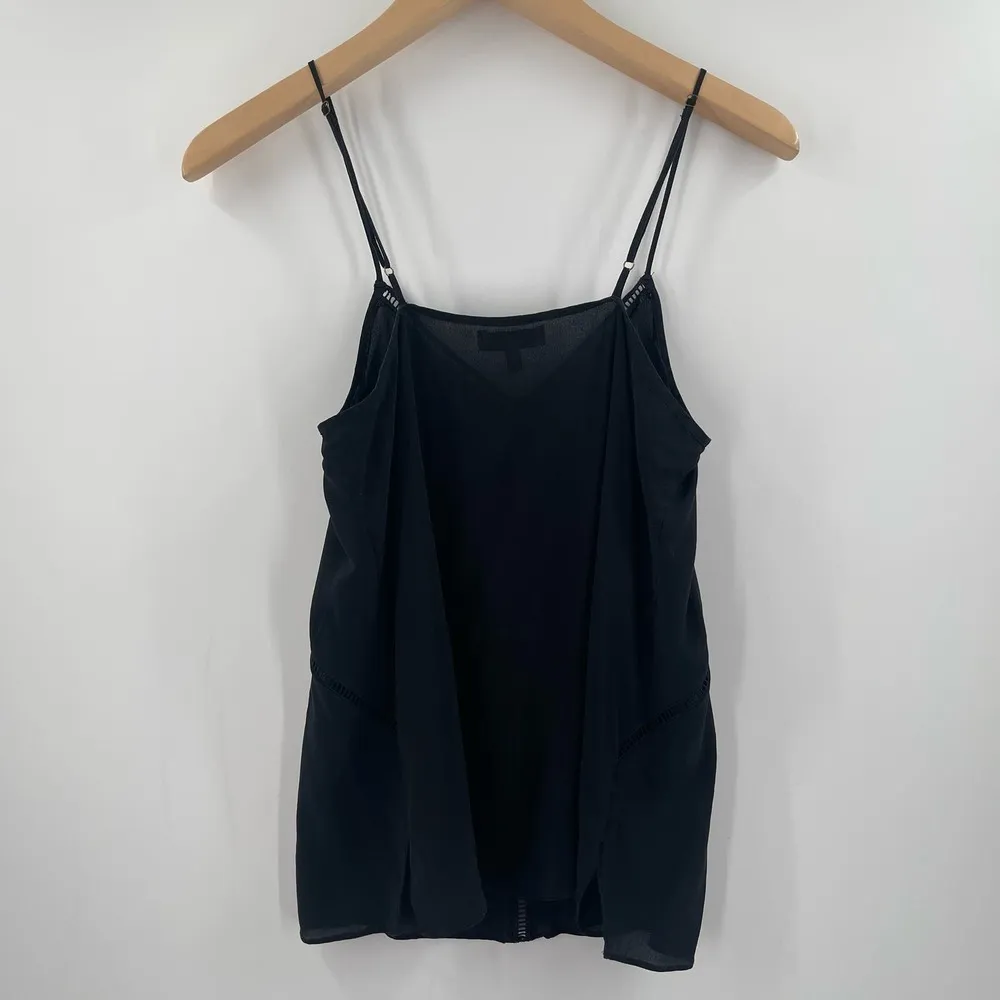 CAMI NYC Camisole Tank Size Small 100% Silk Black Luxury Designer Cutout Detail - Image 3