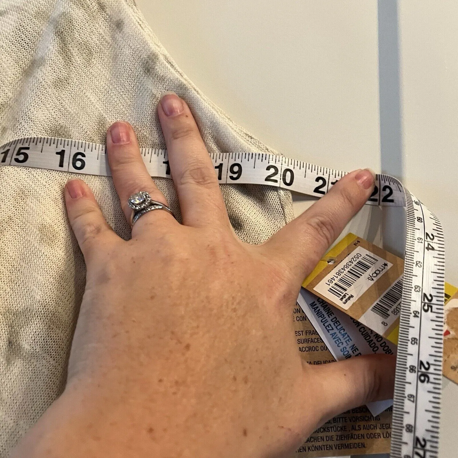 Brand New Women's Rachel Roy M Cream Gray Brown Thick Tank Top/ Fall Top Chain Size M - Image 9