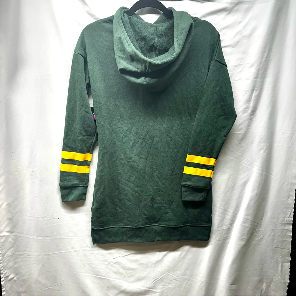 Green Bay Packers Mini Dress Hoodie NFL Team Apparel’19’ Jersey Sweatshirt Med. - Image 3