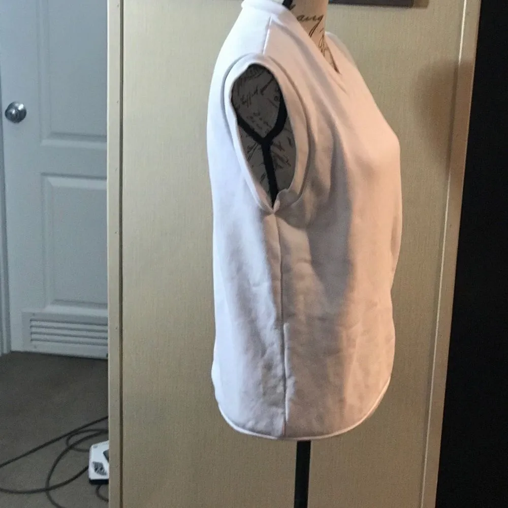 American Apparel White V Neck Top Women's - Image 3