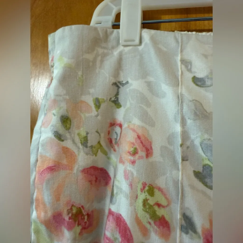 J. Jill Linen Blend Stretch Cropped Pants Floral Feminine Petite Large PL LP Pink Size undefined - Image 2