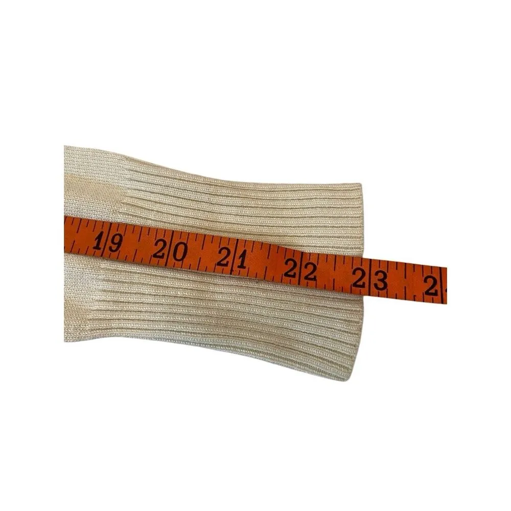 Knit Pullover Sweater Lace Panel Winter School Workwear Office Lightweight Size M - Image 10