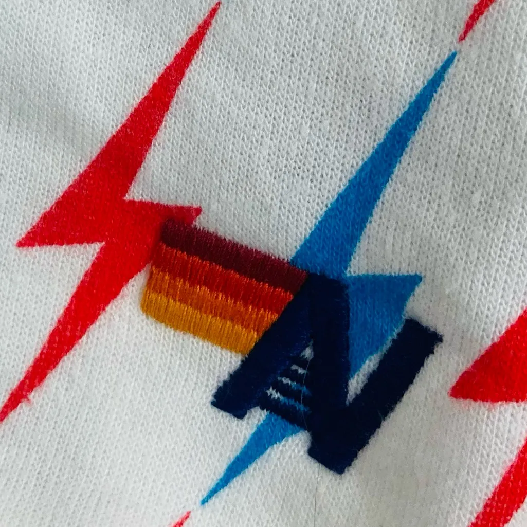 Aviator National Bolt sleeveless relaxed Cropped Pulllover Hoodie in white USA M - Image 6