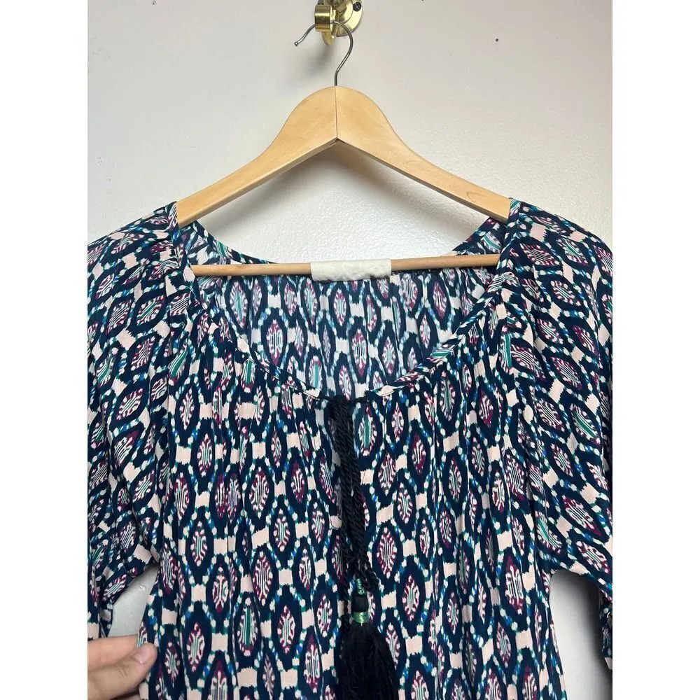 Figue Silk Brigitte Ikat Pattern Maxi Dress NWT Sz. M Size M - Image 10