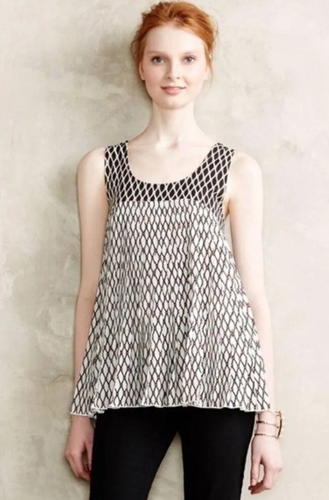 anthropologie deletta pleated lattice tank top - Image 7