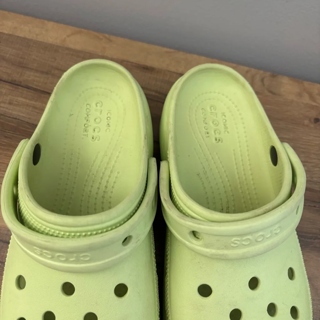 Crocs Classic Platform Clog Celery Green Women’s - Image 5