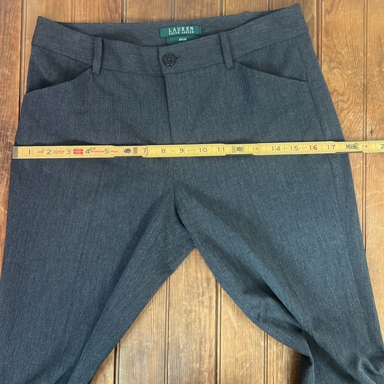 Women’s Ralph Lauren mid rise straight leg Charcoal Jacie Pants size 2 - Image 5