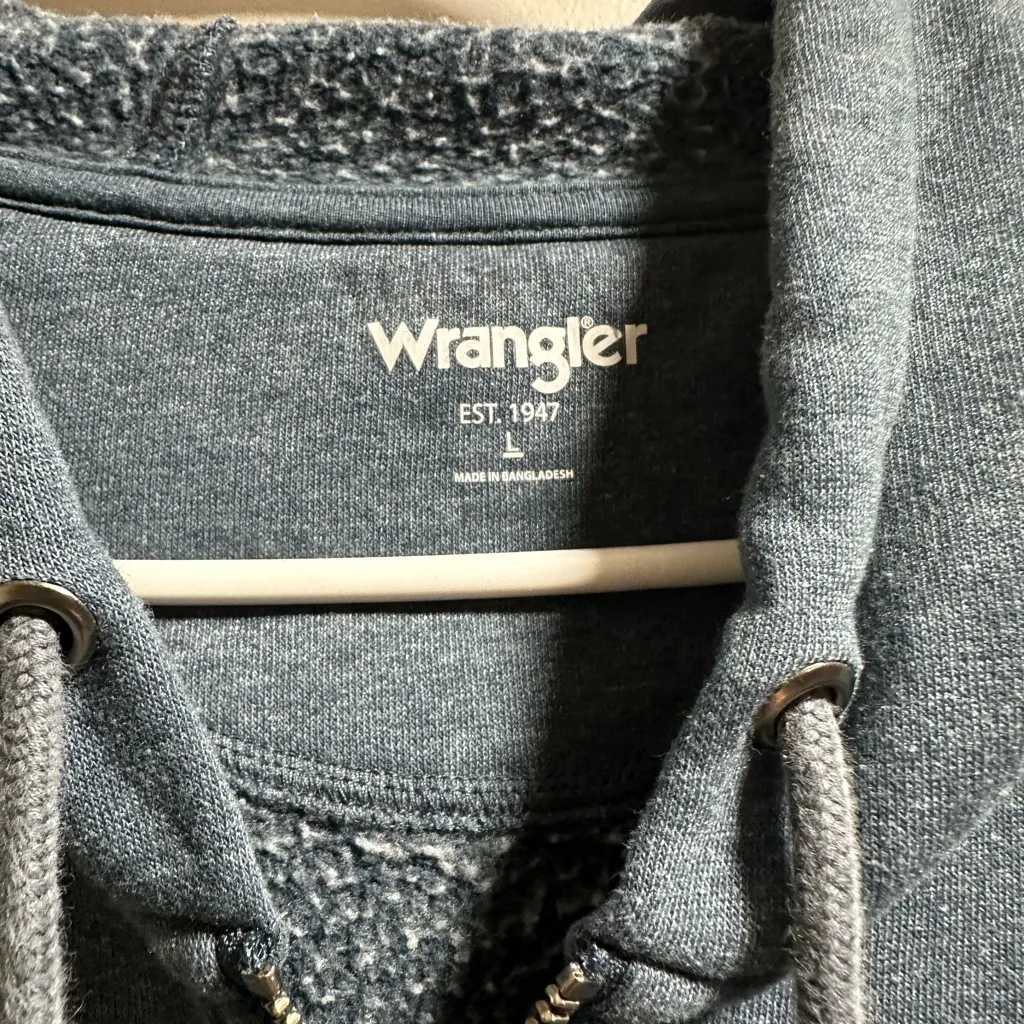 Wrangler Teal Zip-Up Hoodie - Image 3