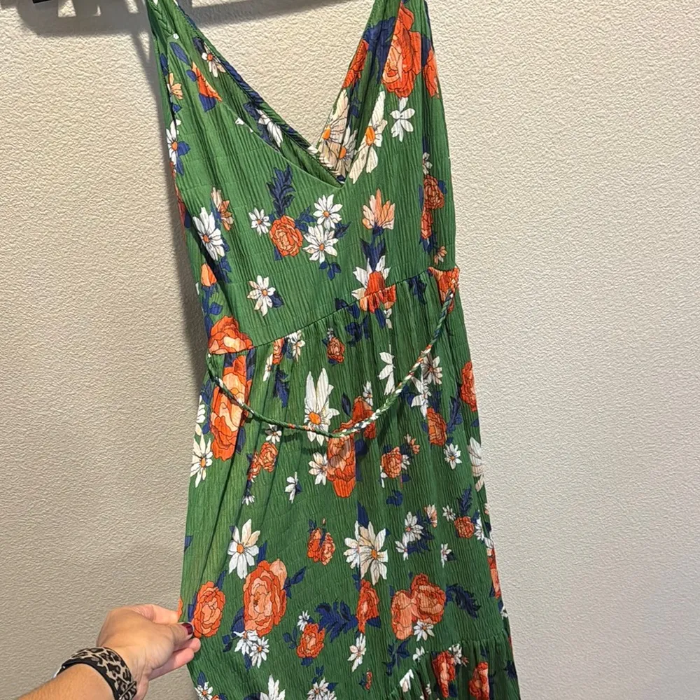Floral Green Maxi Dress - Image 6