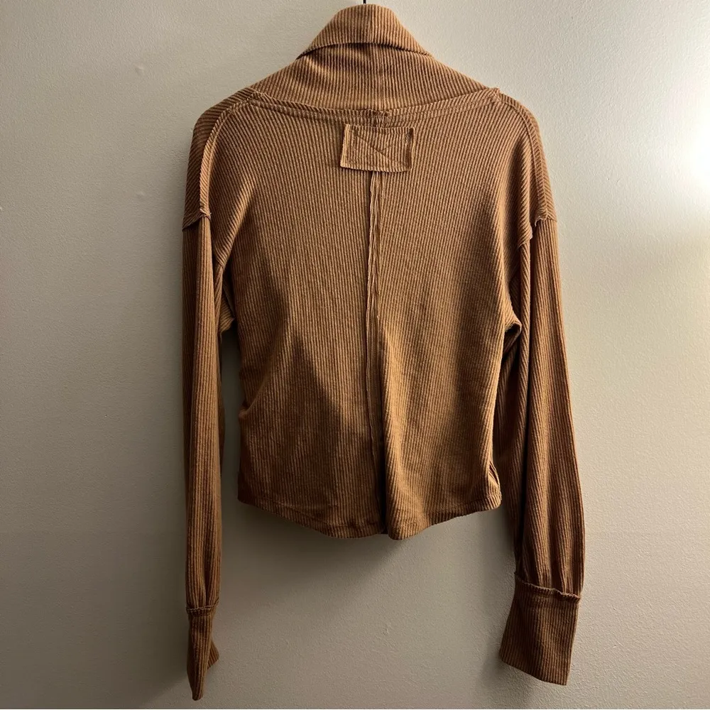 Free People Hold Me Close faux wrap sweater long sleeve ribbed soft stretchy NWT - Image 3