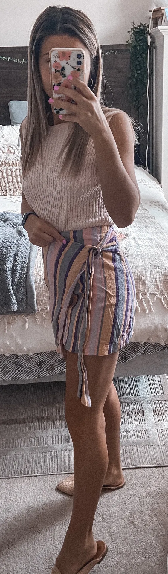 Mustard Seed Striped Wrap Skirt  - Image 3