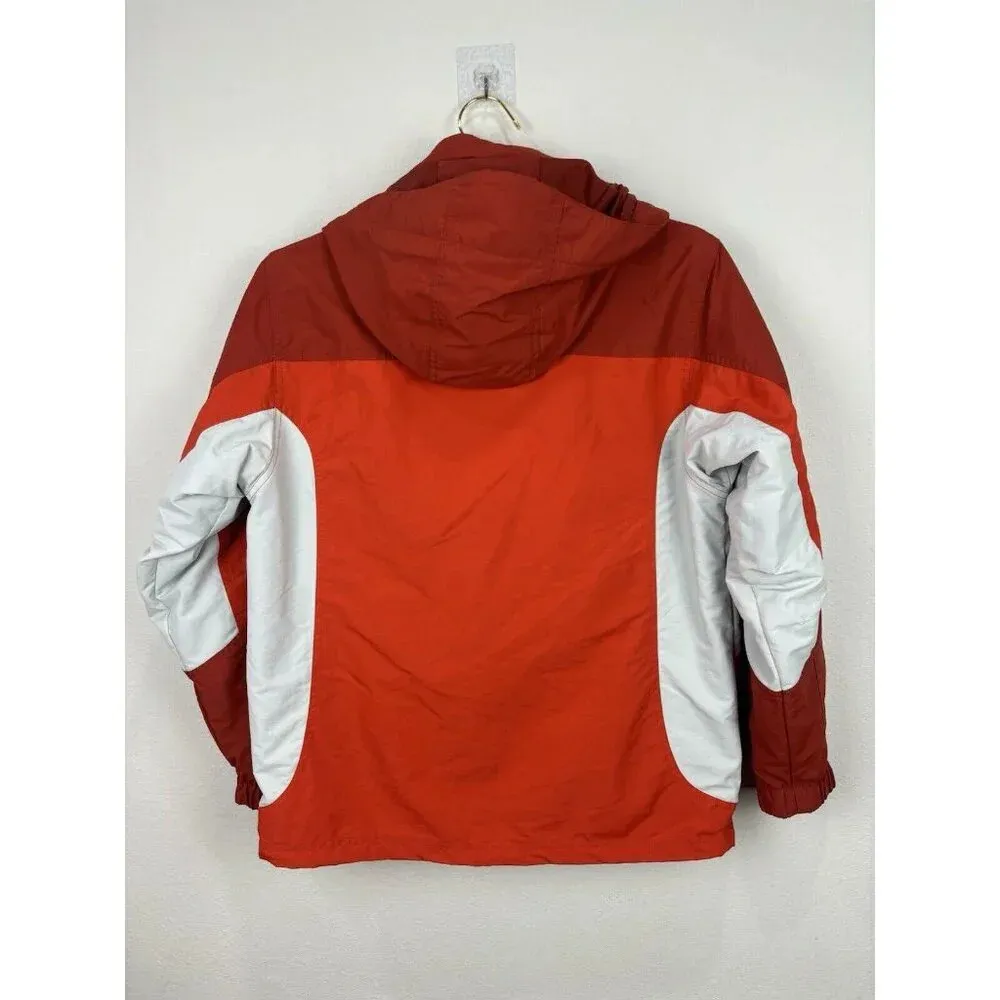 L.L. Bean Women’s Size Small Coat Jacket Orange Zip Up Hooded 2 in 1 Fleece Ski - Image 10