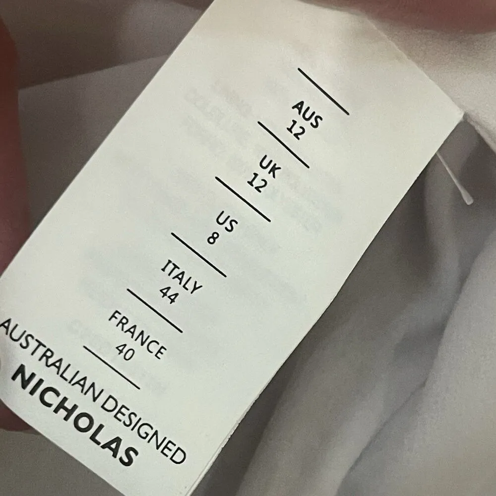 NICHOLAS Abbey Mini Dress Size 8 Floral Ruffle Designer Garden Spring No Belt - Image 8