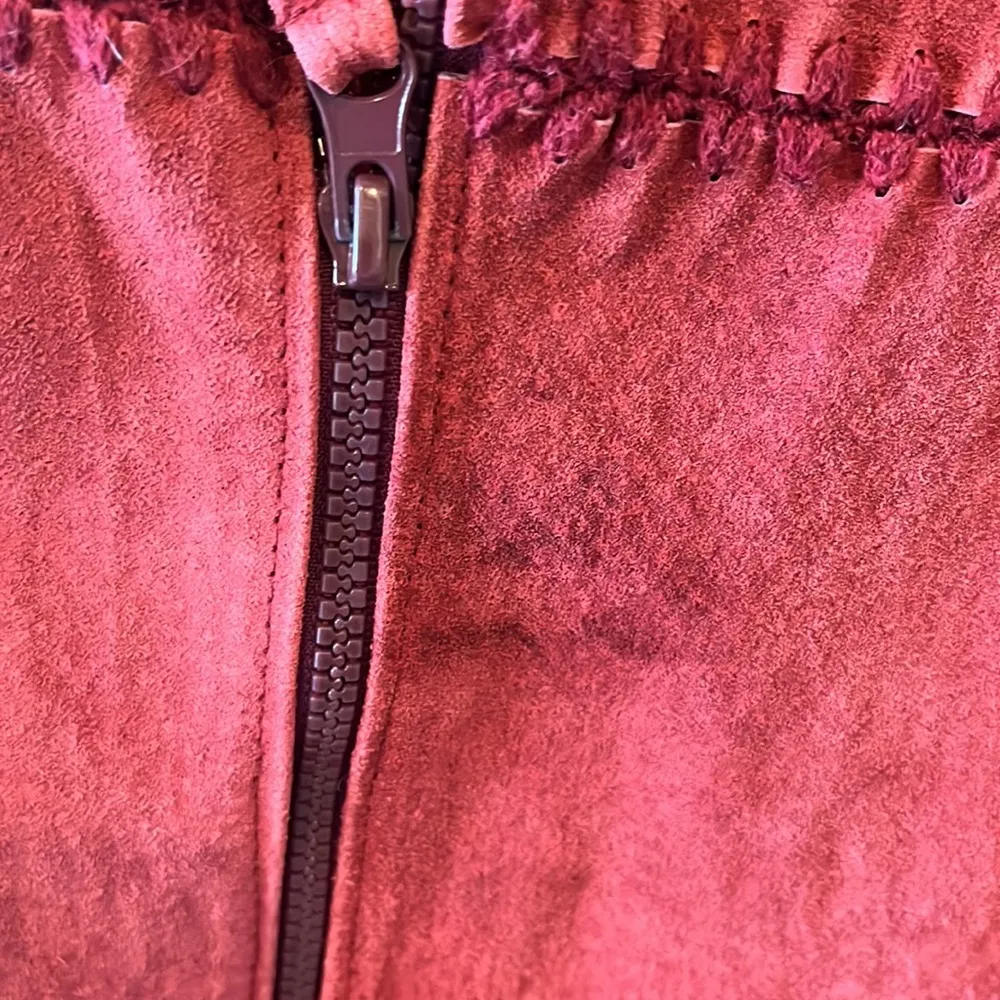 Vintage Leather Vest Red St Johns Bay Petite Medium - Image 12