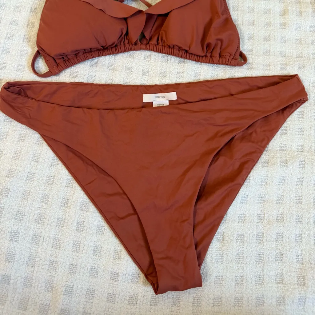 Eberjey Grayson bikini set Burnt Orange Color Size M - Image 5