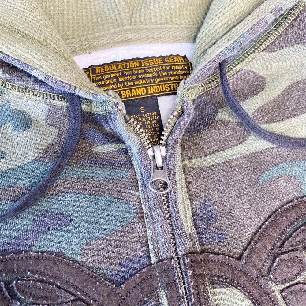 Lucky Brand VHTF: new  シ Embroidered Winged Peace Sign Zip Hoodie Sweatshirt シ - Image 10