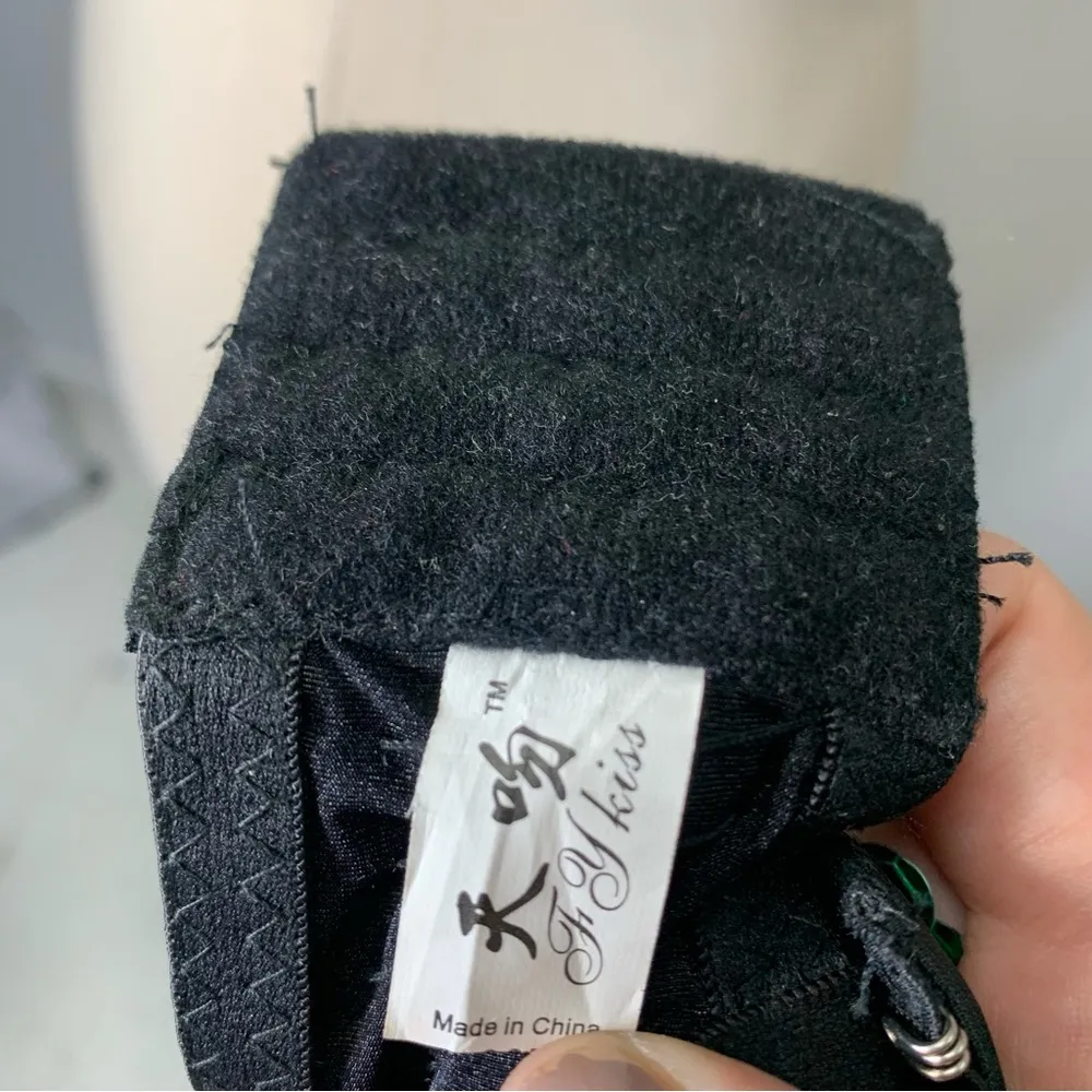 Festival beaded bra size 36C green gold sequins - Image 10