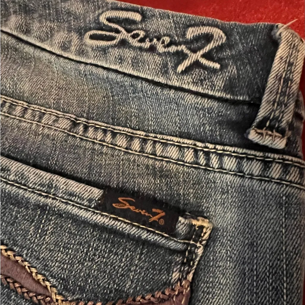 Seven7 Faded Blue Denim Jeans - Image 2