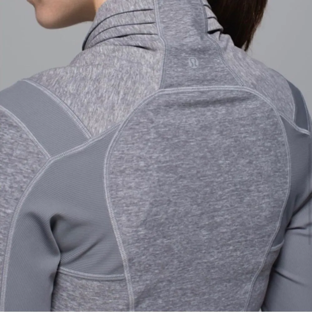 Lululemon Heather Gray Bhakti Double Zipper Yoga Jacket - Image 9