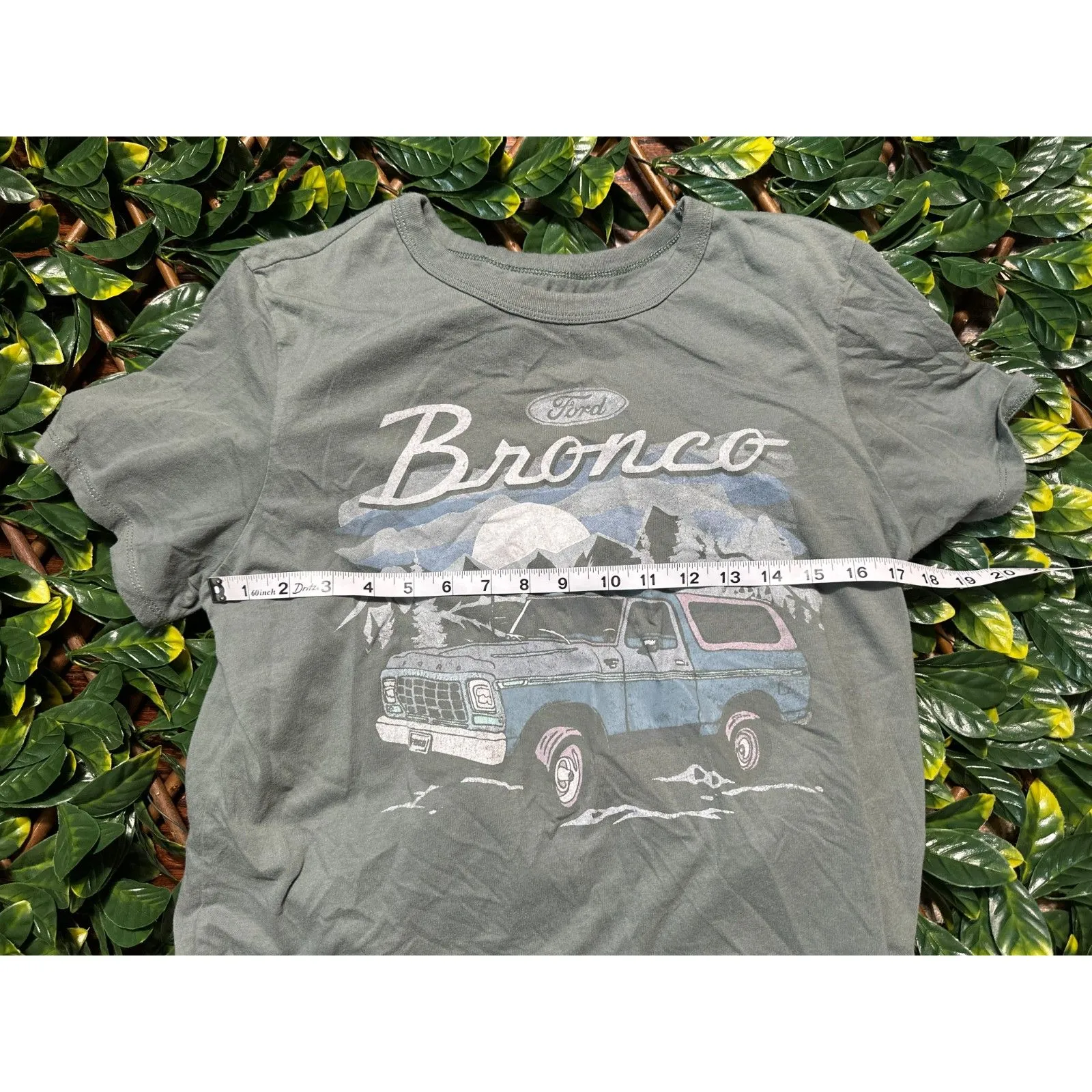 Officially Licensed Gray Green Ford Bronco Short Sleeve Graphic T - Image 4