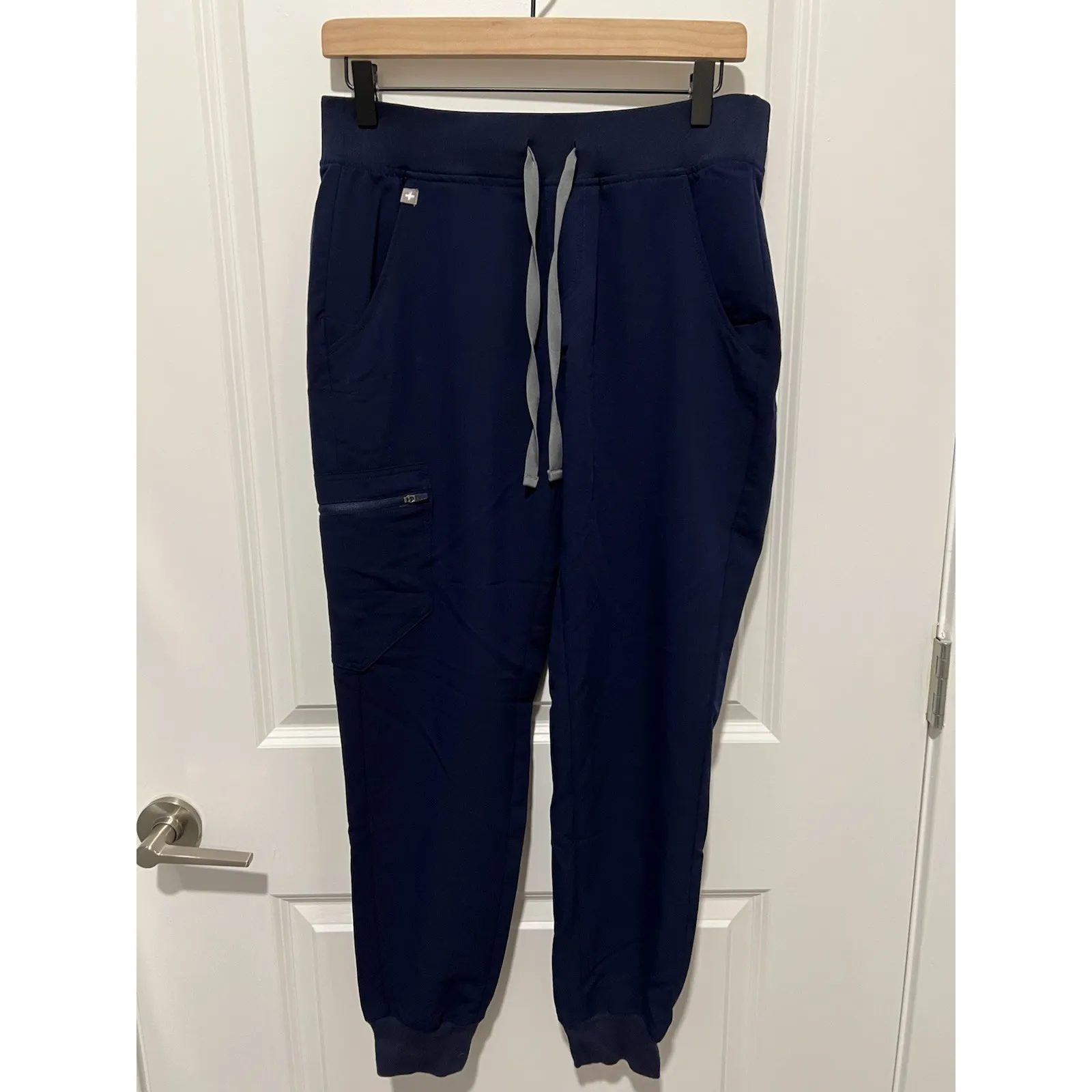 FIGS Navy Blue Scrub Set Casma Top Zamora Jogger Technical Collection Womens S - Image 2