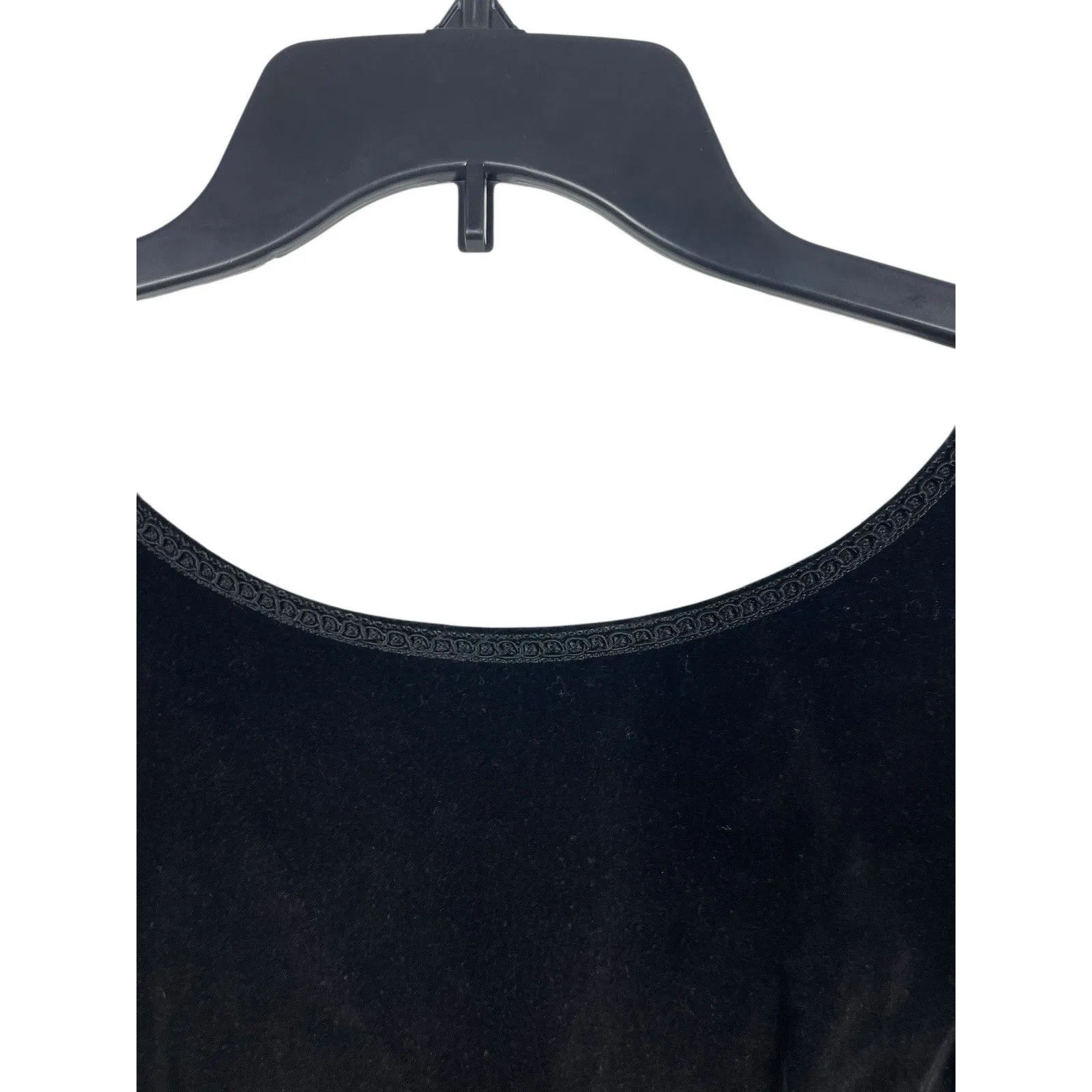 Misty Lane 80s Velvet Floral Dress 7/8 Black Blue Union Made Cosplay Renaissance Size undefined - Image 6