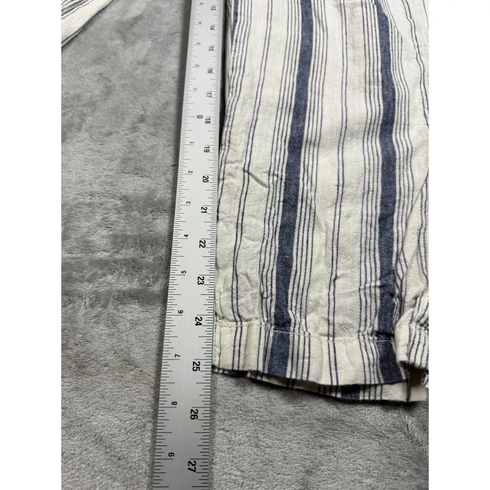 Anthropologie Seashore Striped Linen Blend‎ Drawstring Pants Size 2P - Image 12